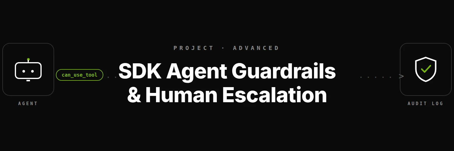 Guardrails for an SDK Agent: a Permission Callback, an Audit Trail, and a Human Escalation Path