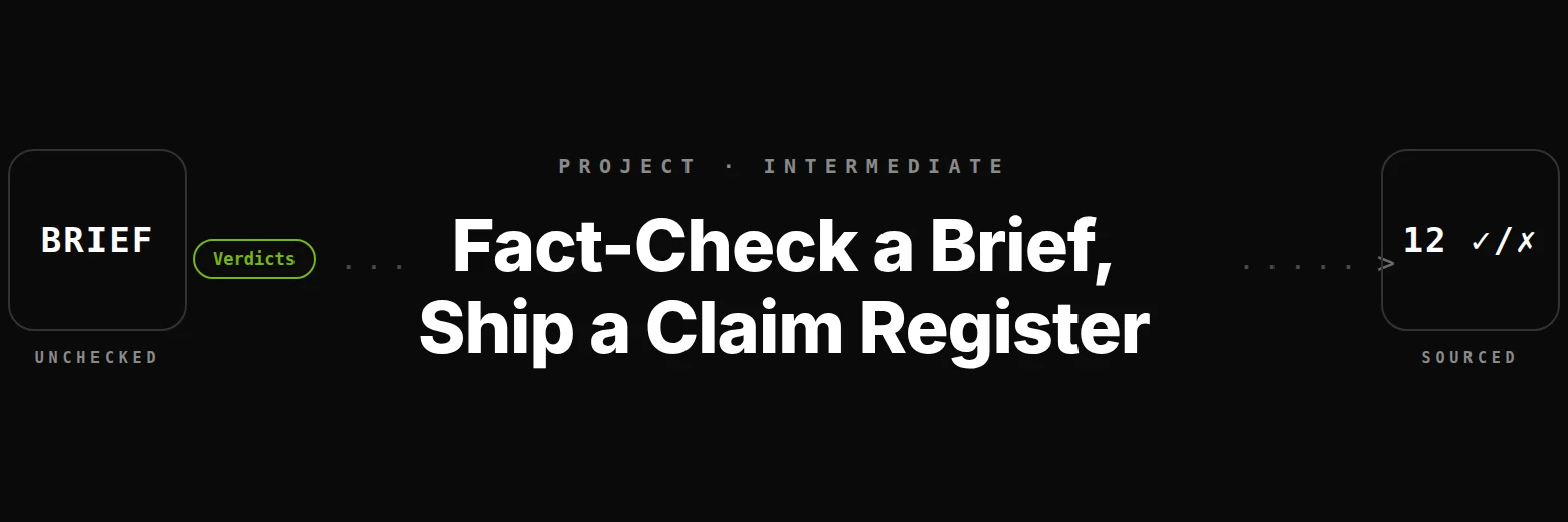 Fact-Check a Claude Research Brief and Ship a Claim Register