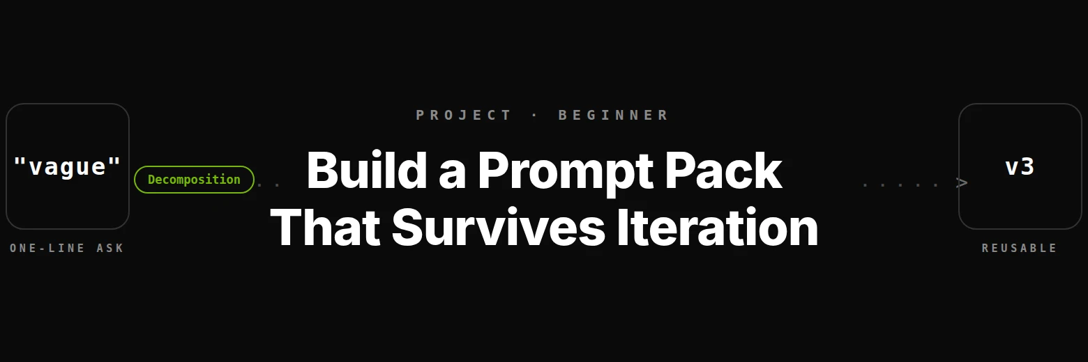Build a Prompt Pack That Survives Three Rounds of Iteration